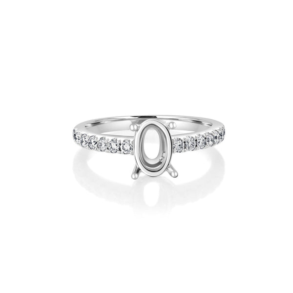 14k White Gold (0.27 Ct. Tw.) Lab Solitaire Engagement Ring