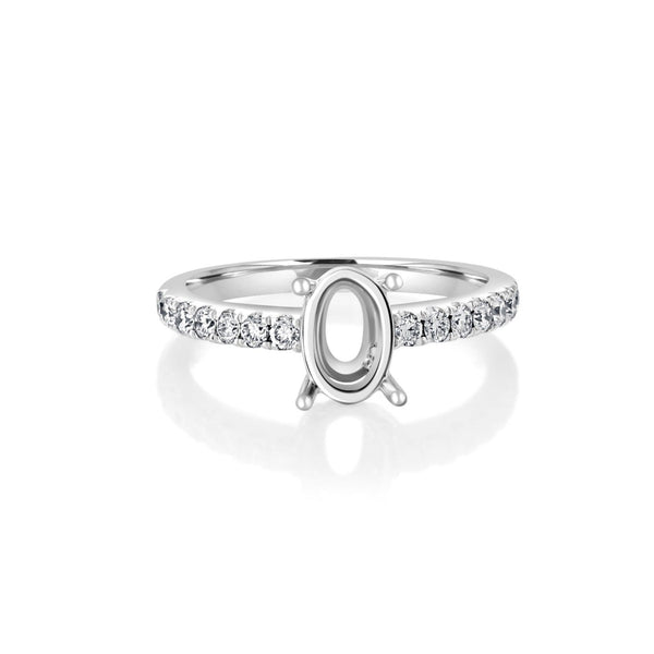 14k White Gold (0.32 Ct. Tw.) Lab Solitaire Engagement Ring