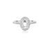 14k White Gold (0.32 Ct. Tw.) Lab Oval Engagement Ring