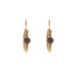 18k Yellow Gold Hoops with Cubic Emery Earrings