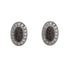 18k White Oval Cubic Post Caylee Earrings