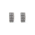 18k White Gold Cubic Huggies Ximena Earrings