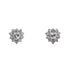 18k White Gold Floral Cubic Post Jaliyah Earrings