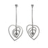 14k White Gold Heart (0.08 Ct. Tw.) Diamond Earrings