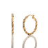18k T-tone Hoops Fancy Twist Bridget Earrings