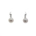 14k White Gold Post & Pearl Drop Jillian Earrings