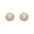 18k Yellow Gold Pearl Center Cubic Adelaide Earrings