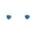 18k Yellow Gold Puffed Heart Blue Camille Earrings