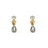 18k Yellow Gold Cubic & Aqua Drop Heidi Earrings