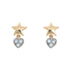 18k T-tone Star & Drop Cubic Emersyn Earrings