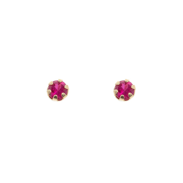 18k Yellow Gold Ruby Stone Celeste Earrings