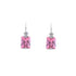 18k White Gold Pink Cubic Lever Arielle Earrings