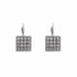 18k White Gold Square with Cubic Zirconia Colette Earrings