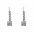 18k White Gold Drop Round Cubic Lever Elianna Earrings