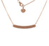 18k Rose Gold Bar Necklace Italy
