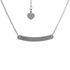 18k White Gold Bar Necklace Italy