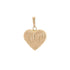14kyellow Gold Puffed Lined Heart Pendant