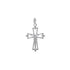 18k White Gold Cross Jesus Pendant