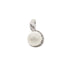 18k White Gold Pearl & Cubic Italy Pendant