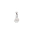 18k White Gold Pearl & Cubic Italy Pendant