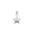 18k White Gold Cubic Star Drop Pendant