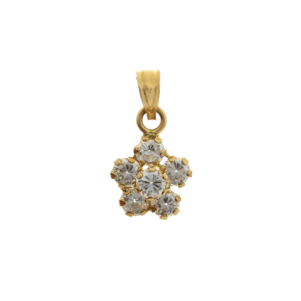 18k Yellow Gold Floral Pendant