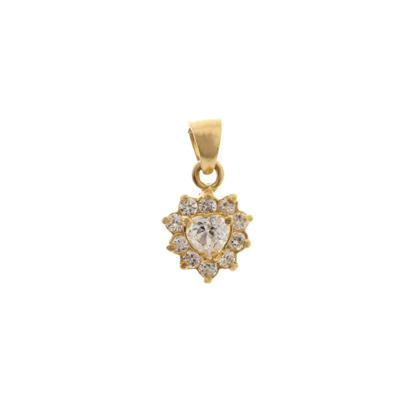 18k Yellow Gold Floral Italy Pendant