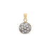 18k Yellow Gold Round Cubic Drop Italy Pendant