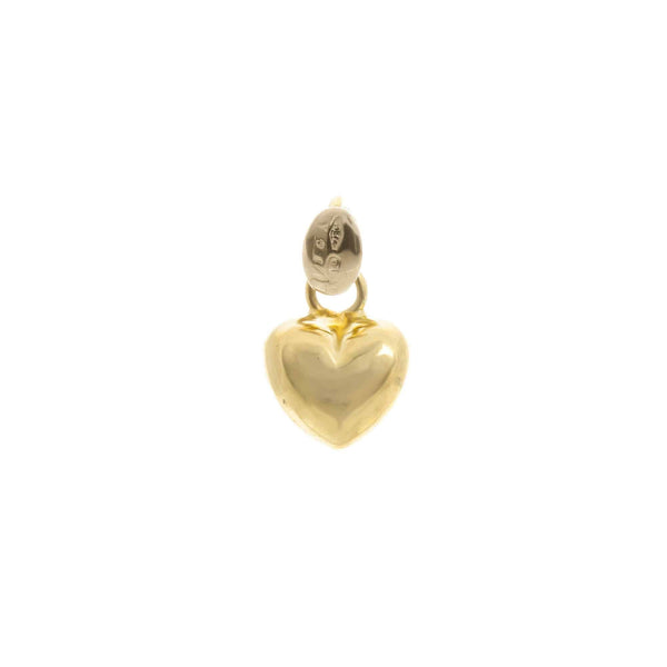 18k Yellow Gold Puffed Heart Italy Pendant