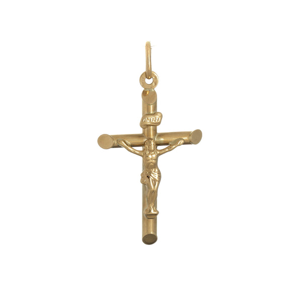 18k Yellow Gold Traditional Cross Pendant