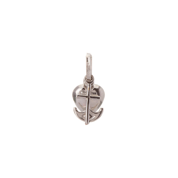 18k White Gold Faith Hope and Charity Pendant