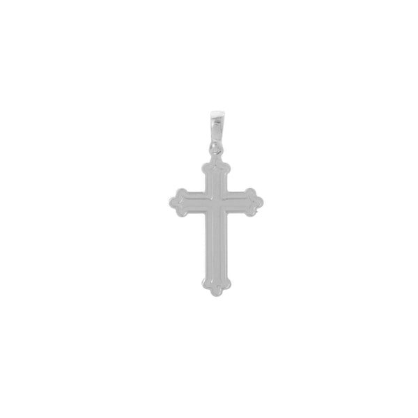 18k White Gold Cross Pendant