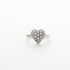 18k White Gold Armani Pave’ Cubic Heart Ring