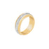 10k T-tone Carved Wedding Band (6mm)
