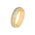 10k T-tone Carved Swirl Style Wedding Band (6mm)