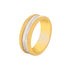 18k T-tone Grooved Wedding Band (7.5mm)