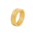 18k Yellow Gold Grooved Wedding Band (6.5mm)